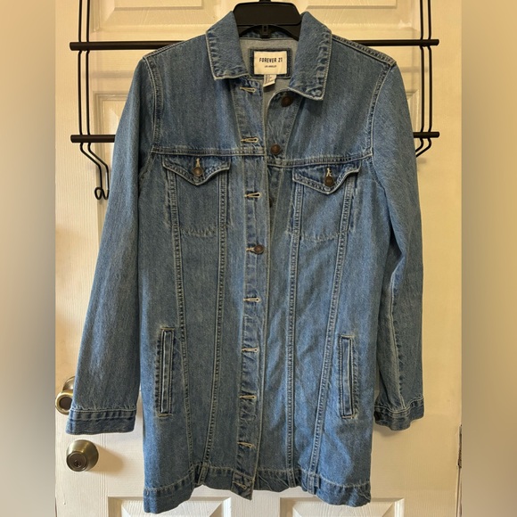 Forever 21 Jackets & Blazers - NWOT Forever 21 LA long jean jacket
